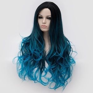 26” INCH BLUE OMBRÉ WIG